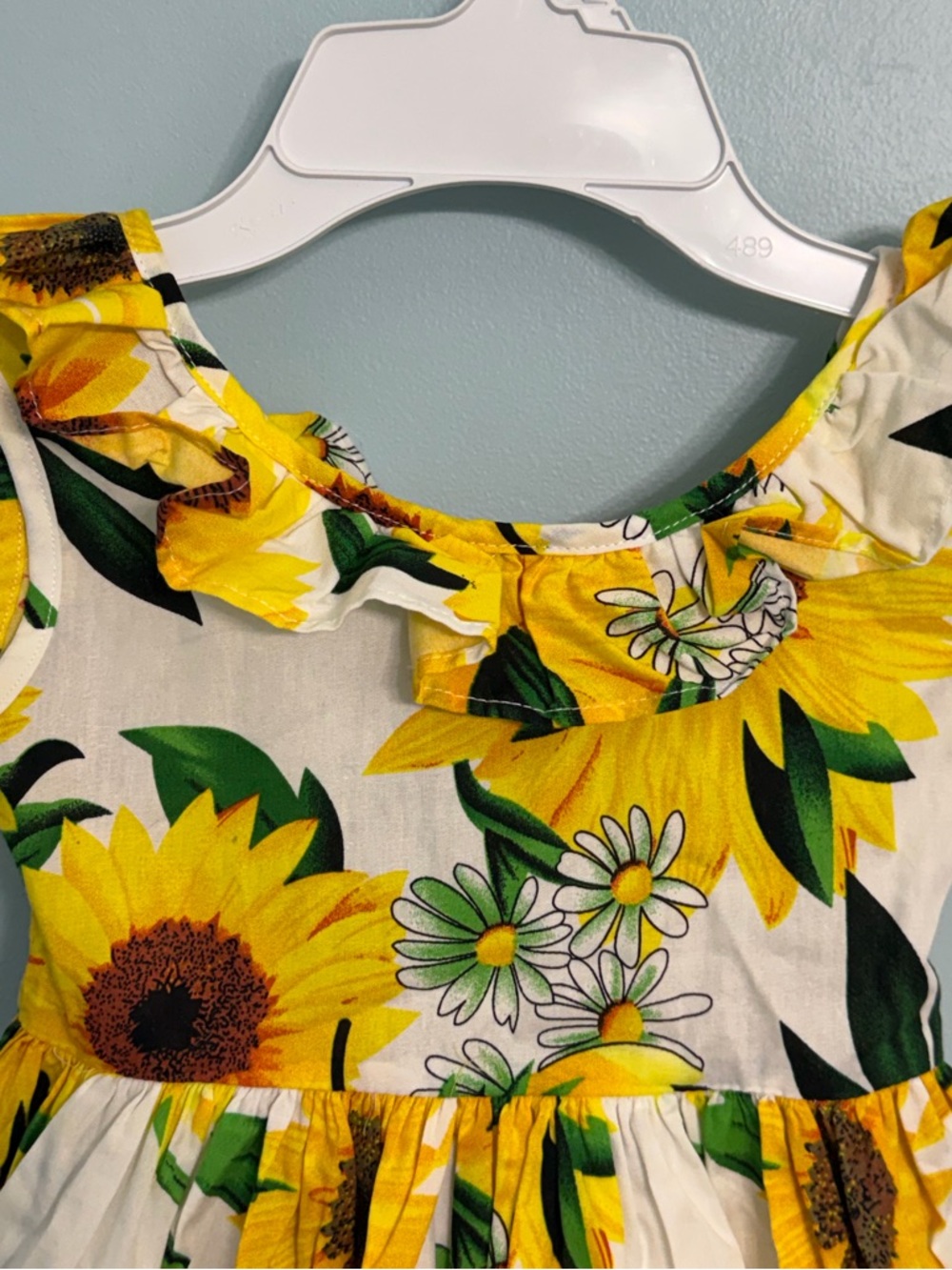 NWT Happy Rose Toddler Girl Size 2 Sleeveless Ruffle Sunflower Dress - Picture 4 of 10